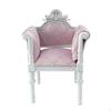 1/12 Miniature Sofa with Carved Frame Handmade Dollhouse Armchair Cushions