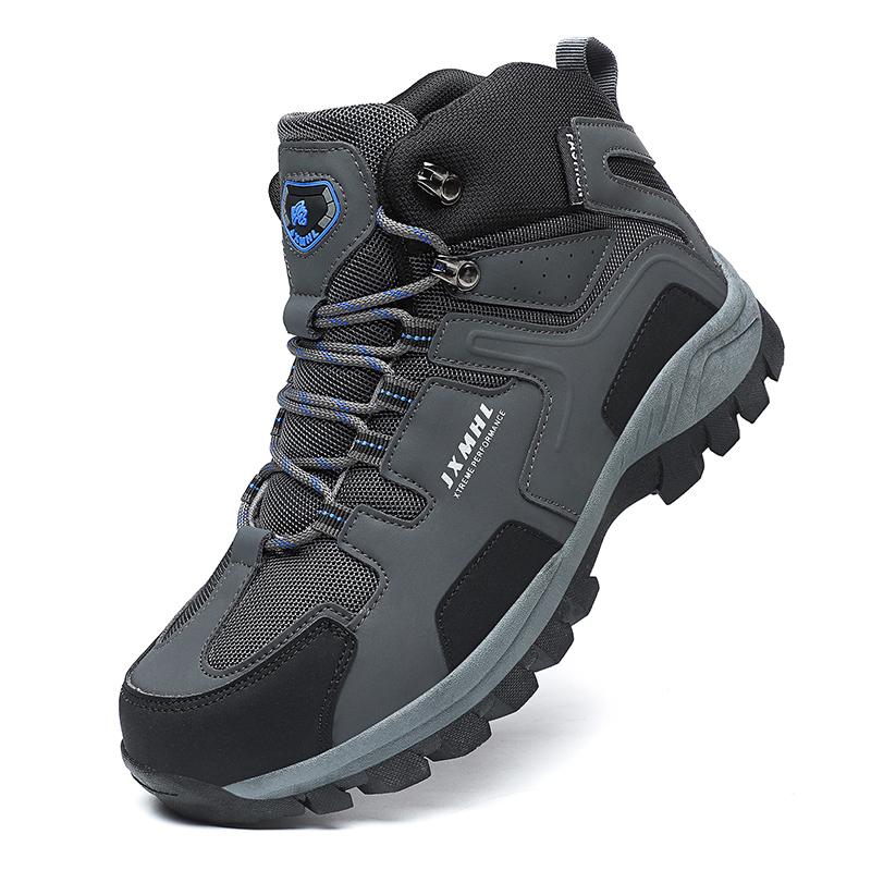Mens Hiking Shoes Outdoor Work Anti Slip Stable Shock-absorbing Mountain Training Leisure Sneaker Comfort Walking High Top Boots