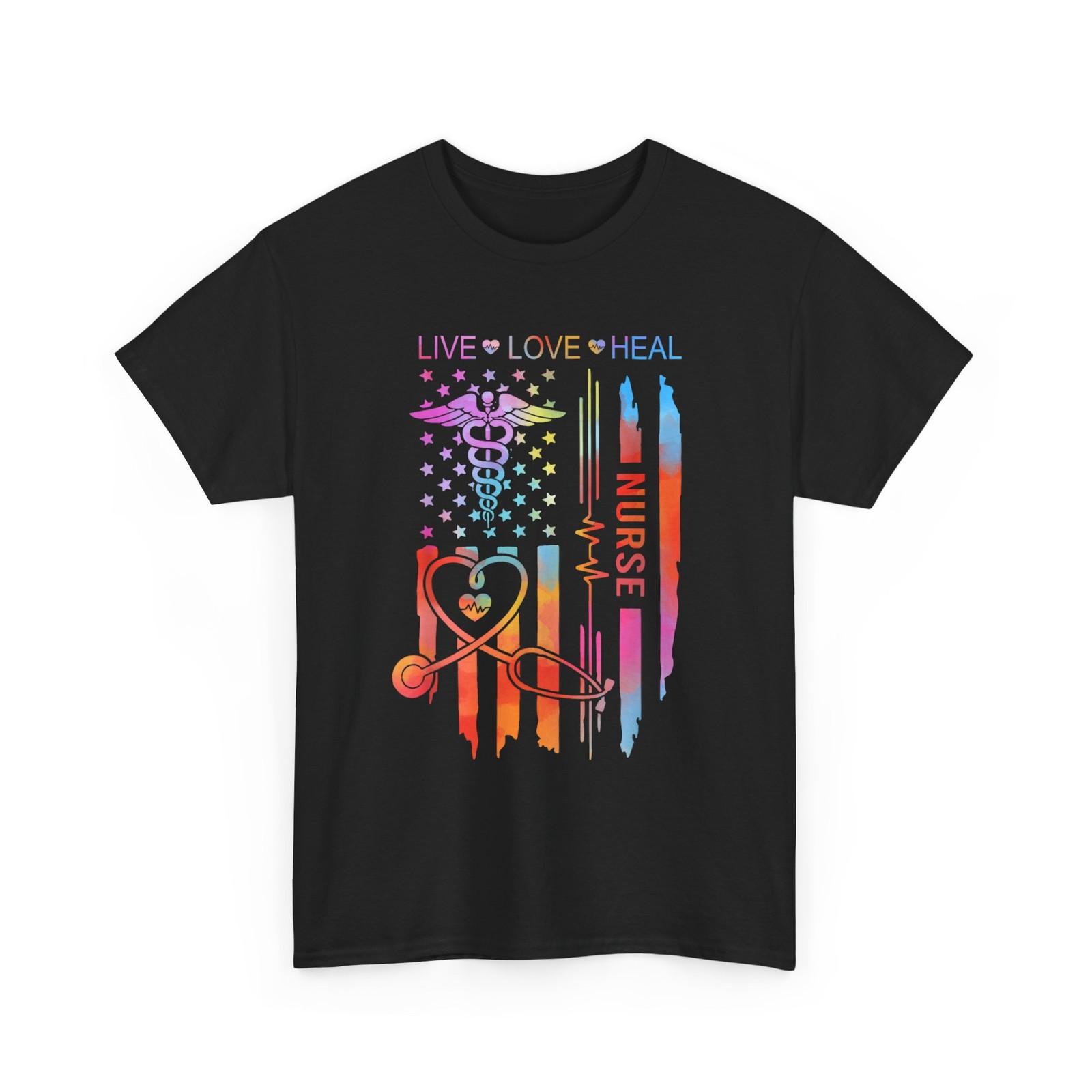 Nurse Week Shirt, Nursing Lovers American Flag Nurse Shirt S