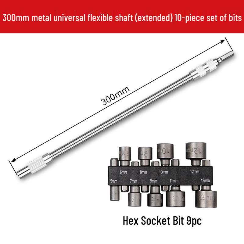 Universal Swivel Joint for Electric Drill and Screwdriver - Flexible Shaft Adapter with Conversion Head