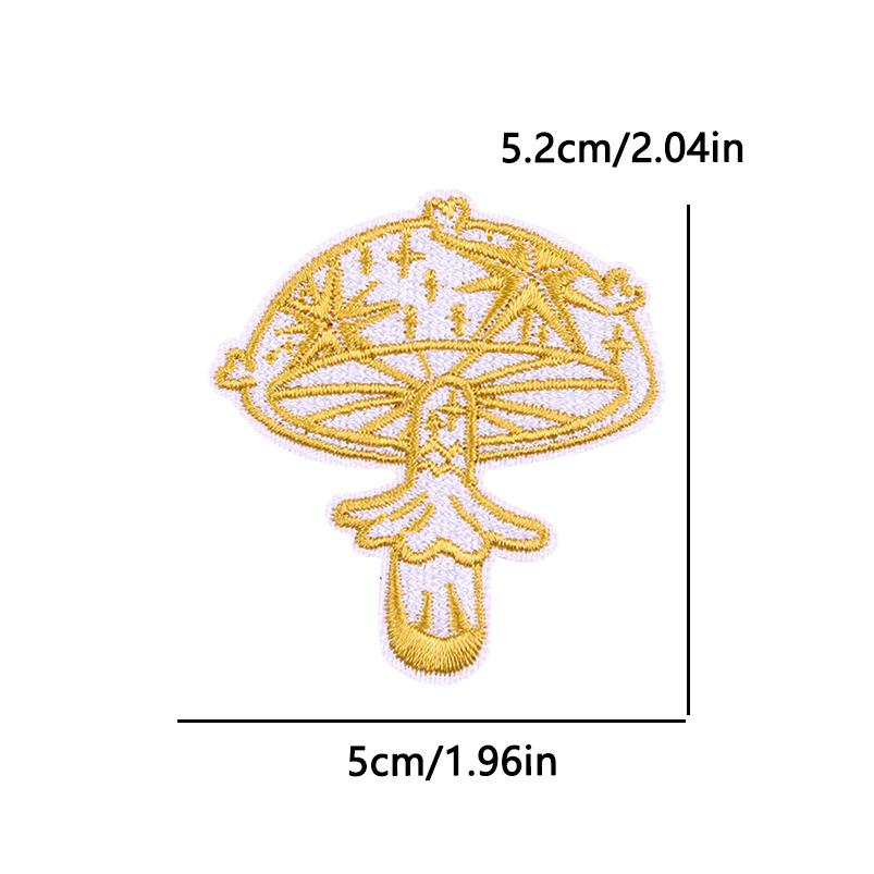 West Cowboys Iron On Patches For Clothing thermoadhesive Patches For Clothes Mushroom Embroidery Patches For Hat/Jeans DIY Badge