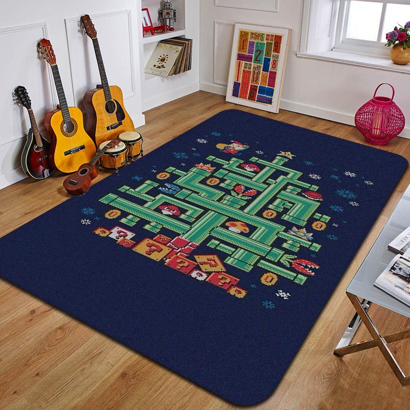 C-Creative Switch Game Carpet Fashion Yoga Mat Bedroom Decoration Carpet Living Room Bathroom Decoration Floor Mat Birthday Gift