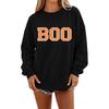 Women's Casual Pullover Sweatshirt - Neck, Long Sleeve, Loose Fit Top