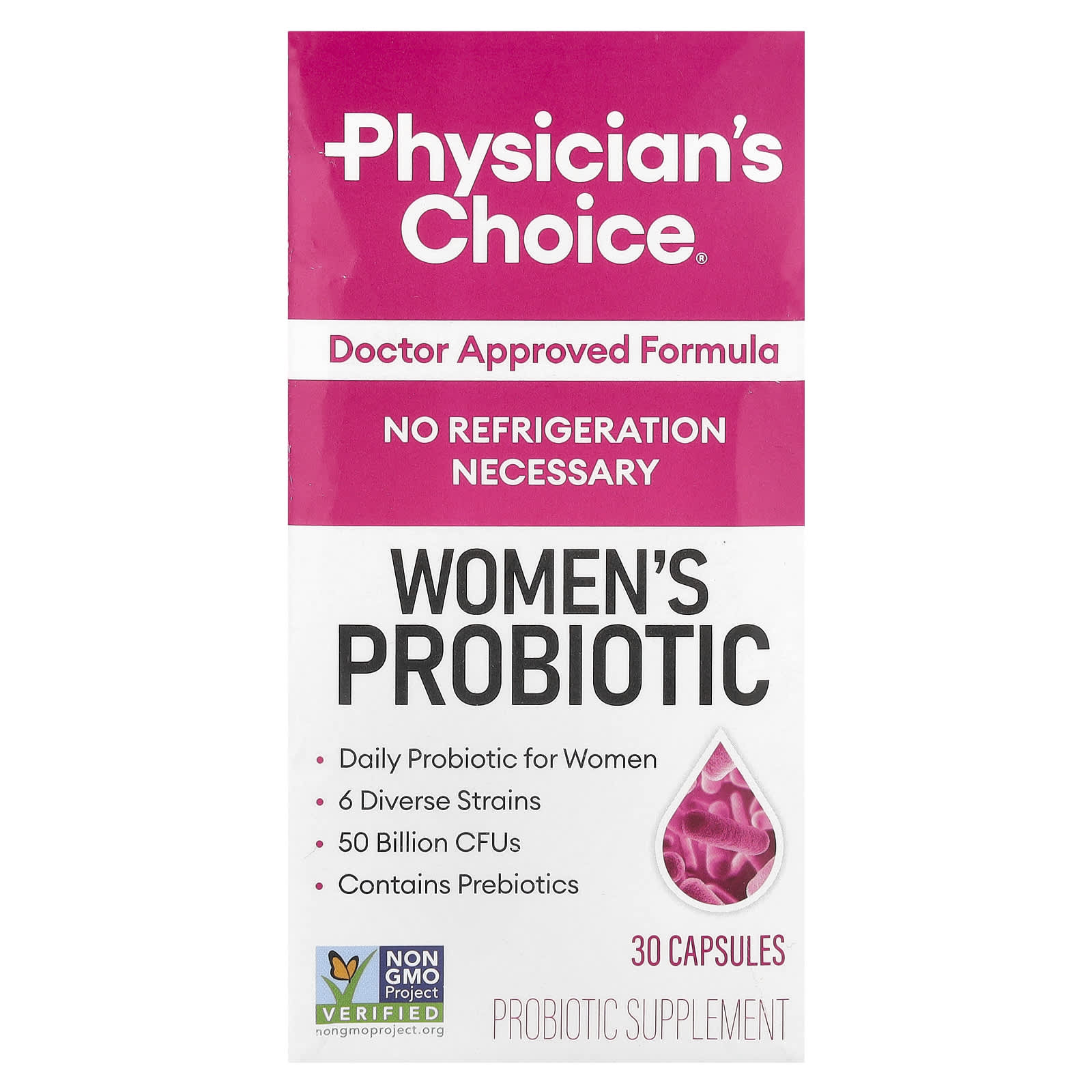 

Physician S Choice, Women s Probiotic, 50 Billion CFU, 30 Capsules
