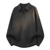 Men V Neck Knitted Polo Sweater Light Luxury Business Casual Outerwear