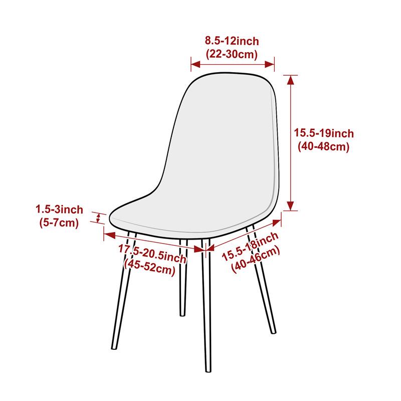 Jacquard Stuhlbezug für Zuhause, Hotel und Restaurant Esszimmer Eames Shell Staubschutzabdeckung