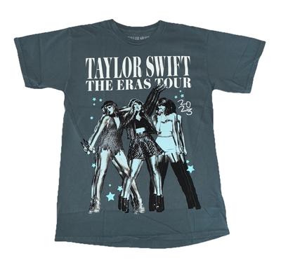 Koszulka Taylor Swift M Turkusowa The Eras Tour 2023 Merch Niebieska Grafika z Ery 1989 NOWA