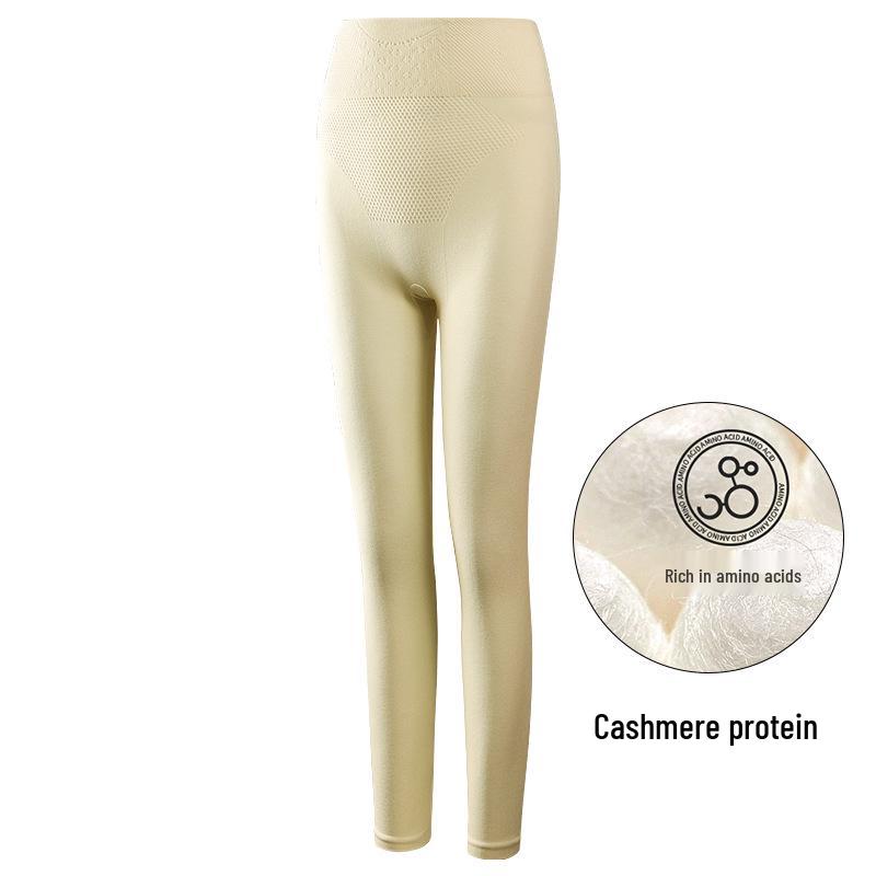 "Women's High-Waist Fleece-Lined Thermal Leggings for Autumn/Winter"