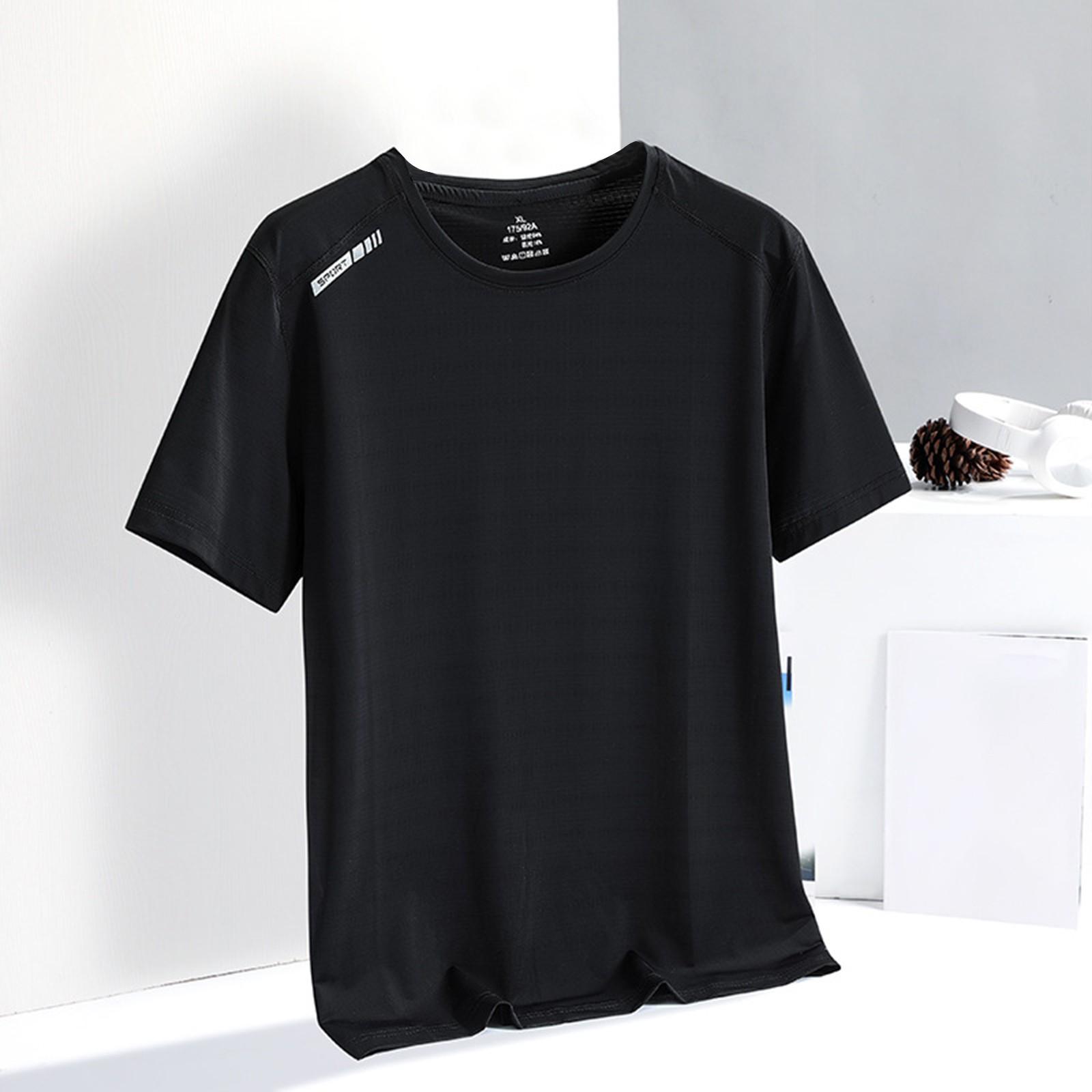 Женская модная повседневная одежда с короткими рукавами для активного отдыха на свежем воздухе из быстросохнущей ткани M чёрный 4189₽