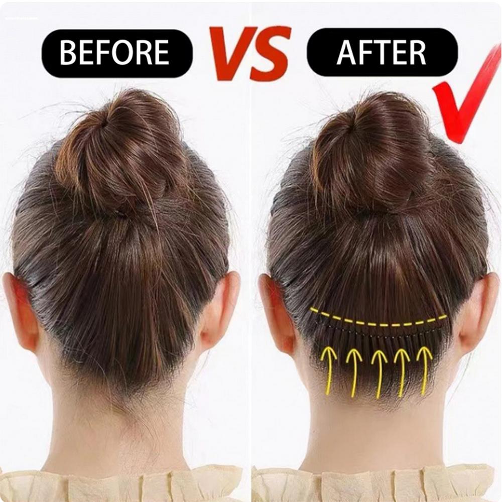 Invisible Broken Hair Hairpin Adult Tiara Tools Roll Curve Needle Bangs Fixed Insert Comb Professional Styling Accessories