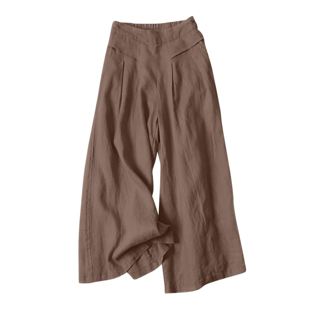Fashion Women High-waisted Loose Summer Thin Slim Large Size Casual Straight Pants