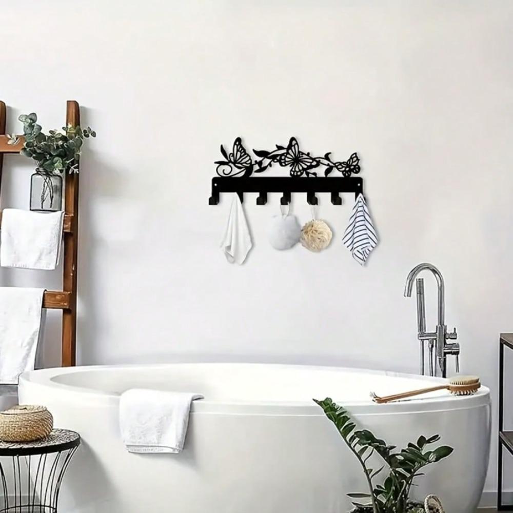 Metalen Vlinder Sleutelhaak Wandmontage Ruimtebesparend Duurzaam Huis Kantoor Keuken Badkamer Decor