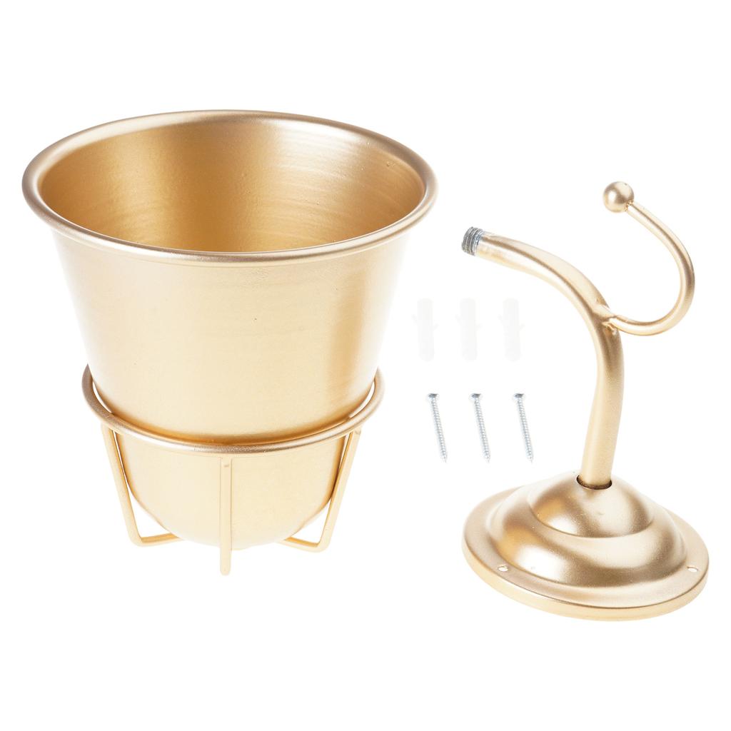 Elegant Wall Mounted Metal Container Vase Wall Vessel for Flowers Arrangements and Artistics Home Decors Organizers