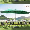 Outdoor Rectangular Triple-Canopy Patio Umbrella