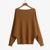 2022 for autumn and winter women's sweaters one-neck twist batman loose plus size long-sleeved jumper
