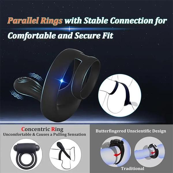 Powerful Vibrating Cock Ring Remote Control Vibrations for Couples Soft Silicone Male Couple Sex Toy for Men