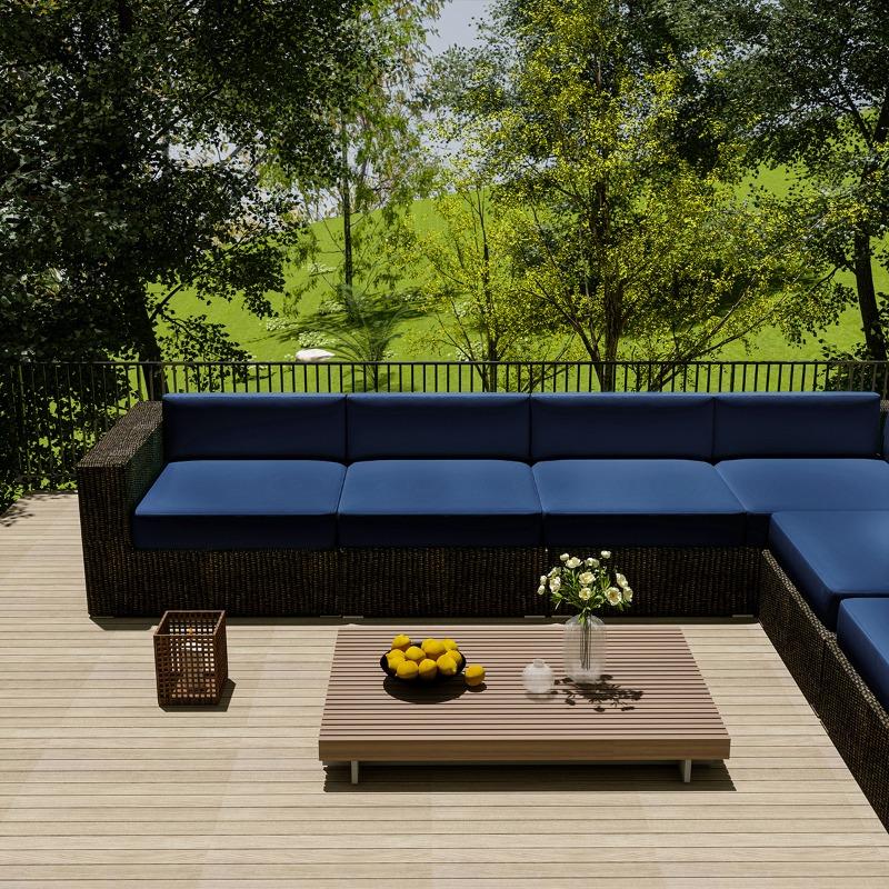 Wasserdichte Outdoor-Sofahülle für Zuhause, Hotel, Garten, Terrasse, Rattanecksofa-Abdeckung, Sonnenschutz, Staubschutz, Möbel-Schutzhülle