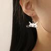 Sneaking Cat Earrings for Women Girls Stainless Steel Cute Animal Kitten Drop Earrings Jewelry Birthday Gift 2026 New