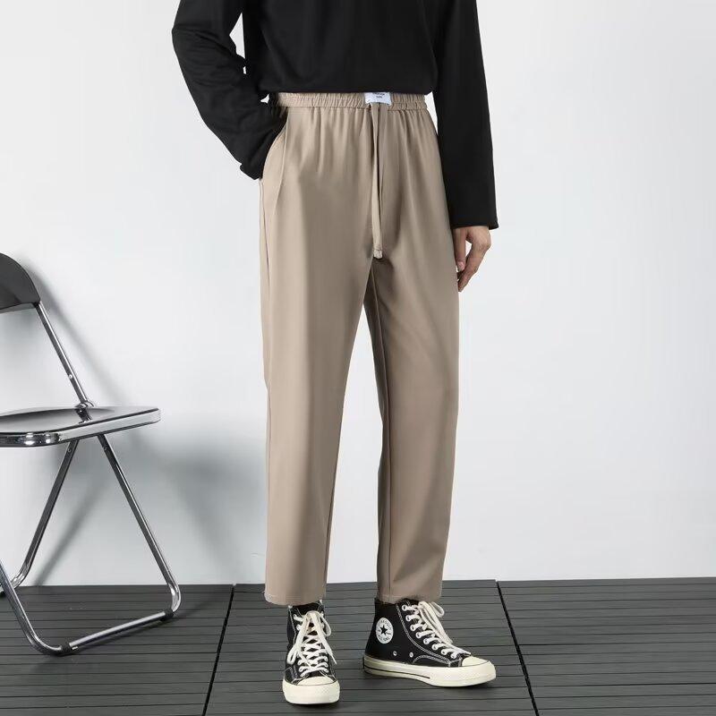 Casual small suit pants men's spring and autumn new loose sports long pants men's drooping straight pants