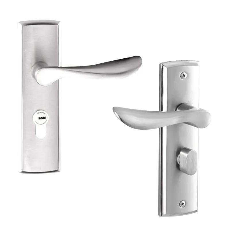 Aluminum Alloy Door Handle Lock Home Entry Security Door Lockset for Bedroom Bathroom Latch 3 Keys