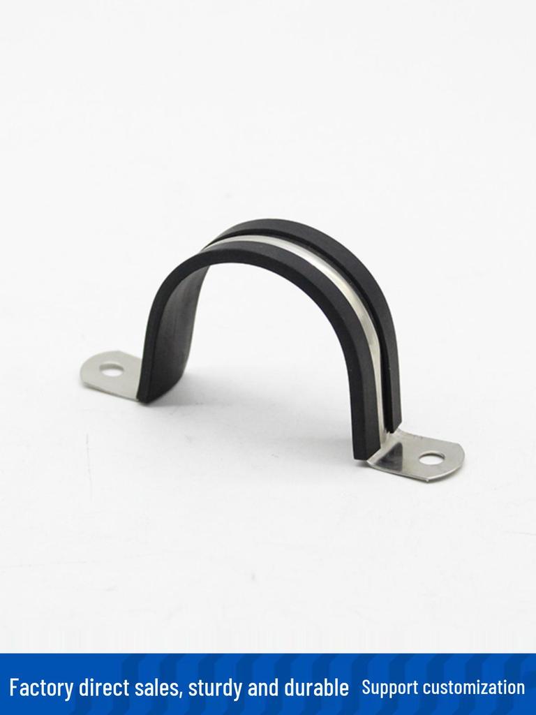 304 Stainless Steel U-Shaped Pipe Clamp with Pad for Water/Cable