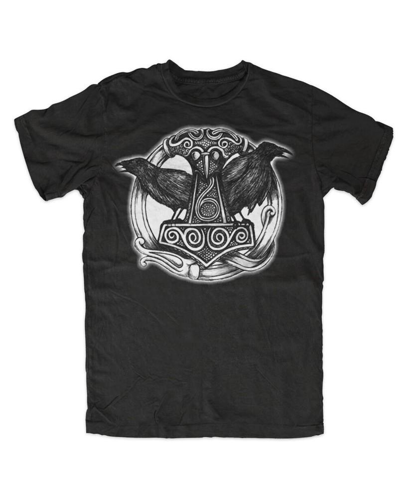 

Hugin Munin T-Shirt Black Vikings THOR Odin Mjölnir Valhalla Berserker Ragnar Unisex T-Shirt XXL