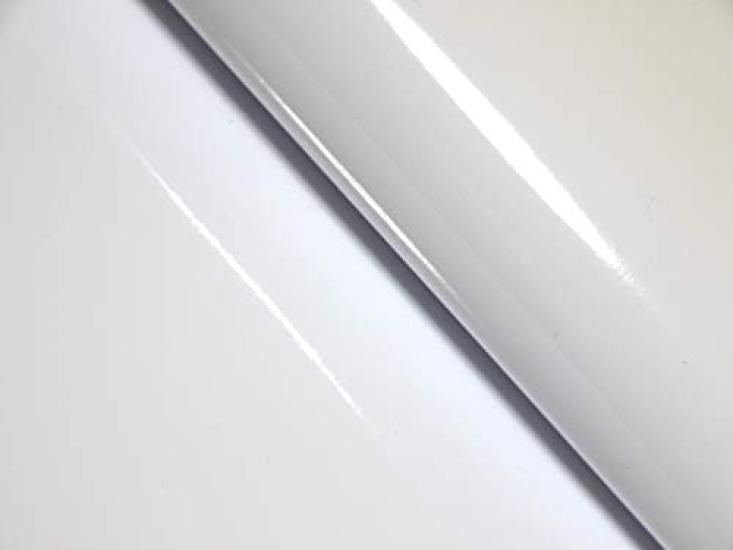 Synthetic leather patent leather fabric 92 x 44 cm fabric, (white)