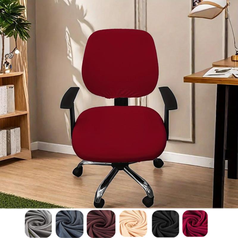2Pcs/Set Office Chair Cover Universal Spandex Elastic Anti-Dust Computer Game Seat Slipcover With Back For Armchair