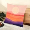 Sunset Gradient pattern Cushion Cover Soft Short Plush Pillow Cover Smooth Cozy Texture Aesthetic Cushion Case Home Decor