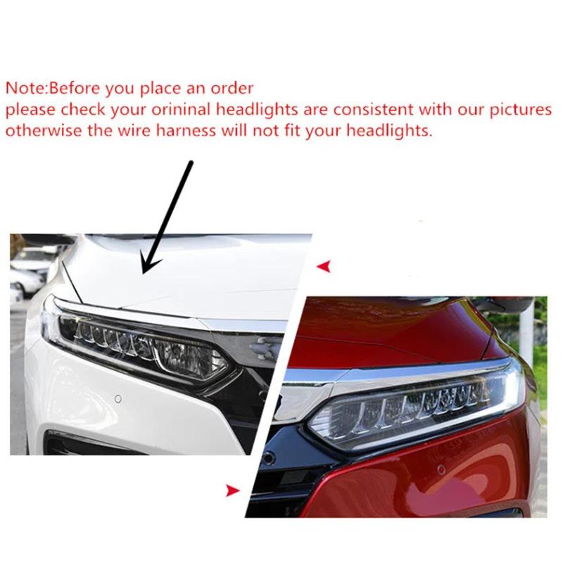 Headlight Adapter Wire Harness For Honda Accord 2018-20 Halogen To Led Headlight Wire Harness