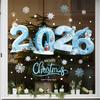 Festive Christmas Window Decals Set with Snowman Snowflake Patterns - Winter Holiday Decoration for 2026