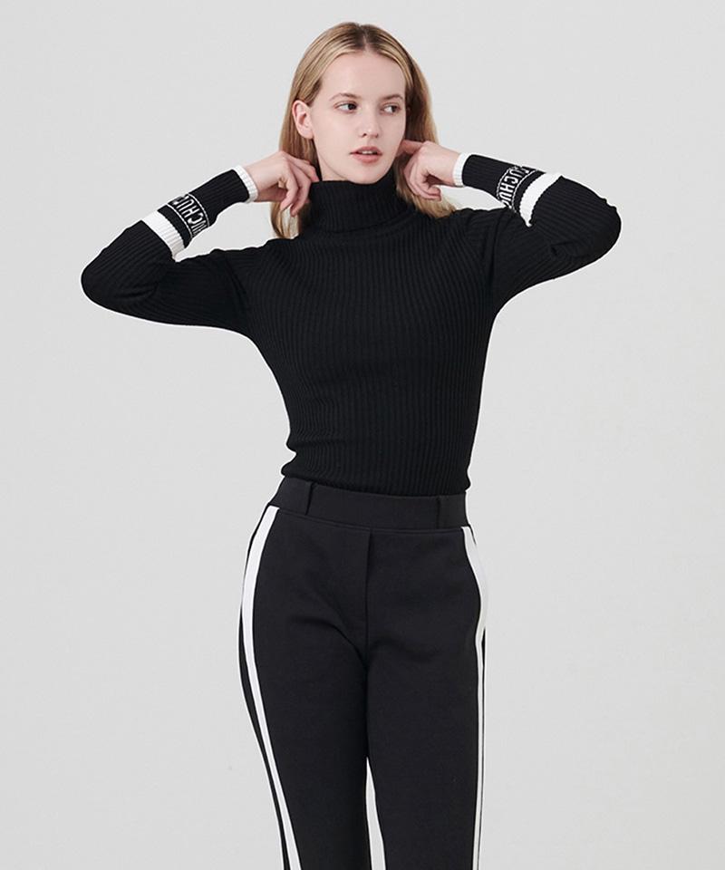 CHUCUCHU C23F-Pt003W Line Point Elastic Waist Pants