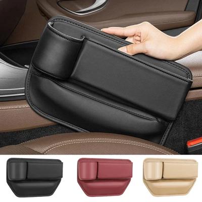 Car Seat Gap Water Cup Holder Leather Universal Gap Side Storage Box Car Front Seat Seat Gap Filler Storage Box Inside The Car