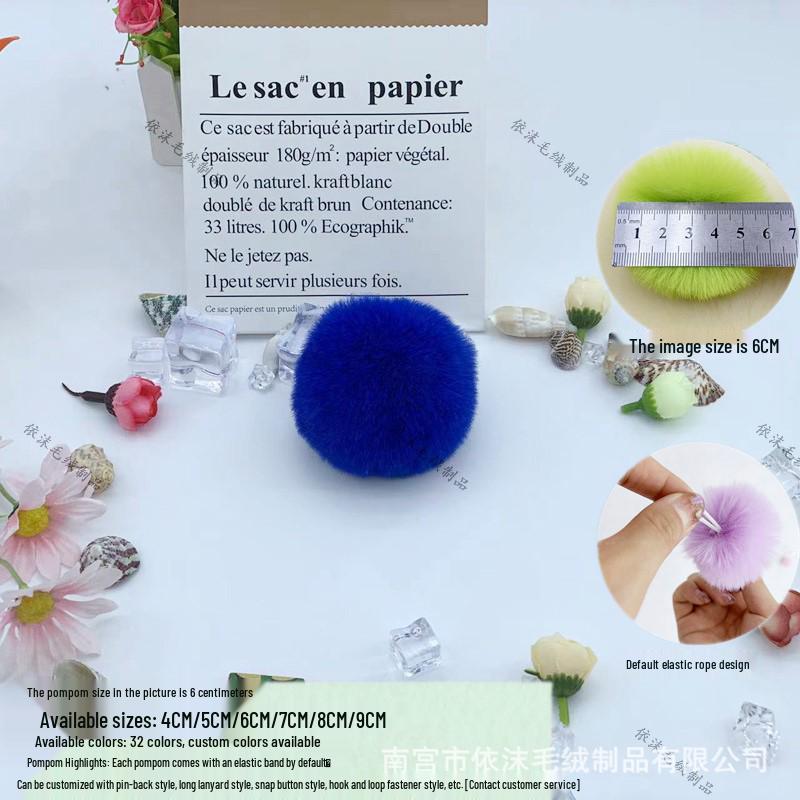 Imitation Rabbit Fur Pom-Poms: 4cm, 6cm, 7cm DIY Plush Balls for Jewelry, Clothing, Hats, Shoes, Bags, and Trims