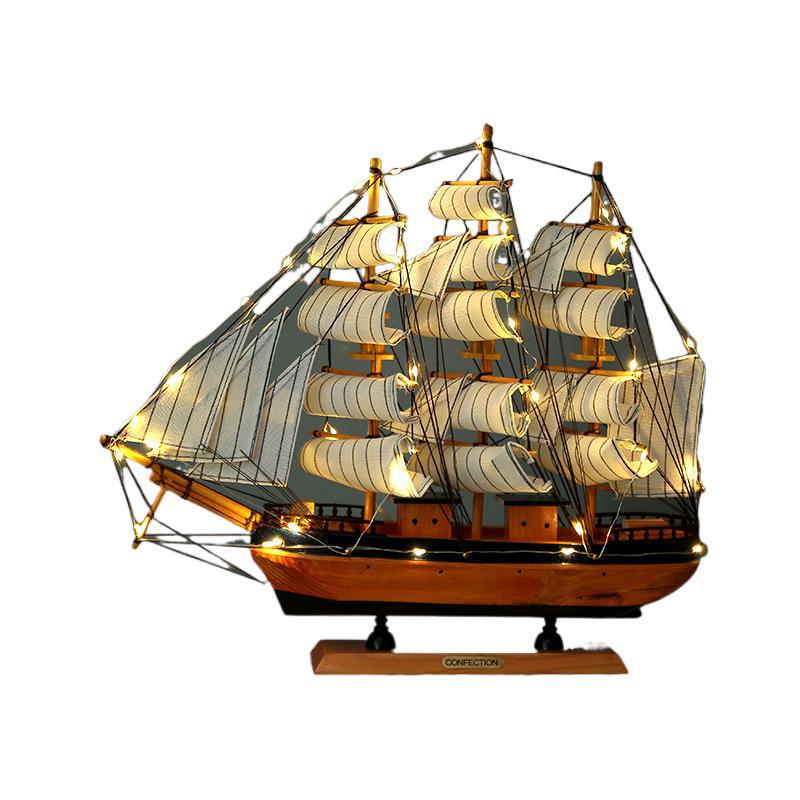 Smooth Sailing Ship Model: Elegant Ornament for Living Room, Wine Cabinet, Bookshelf, or Entryway - Perfect Small Gift