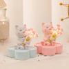 Kawaii Little Cat Tulip Night Light Cartoon Animal Bouquet Sculpture  Bedroom