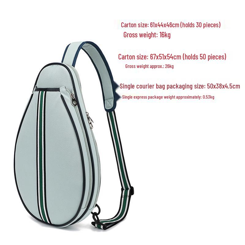 Lightweight Single Shoulder Racket Bag for Badminton, Tennis, Table Tennis, and Pickleball