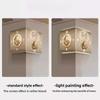 Modern Double Sided Corner Wall Clock Decoration LED Clock Mural Lamp Restaurant Background Wall Digital Wall Clock Home Decor