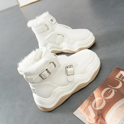 Chaussures de luxe montantes pour femmes 2024 nouvelles chaussures d'hiver en coton chaudes et peluchées chaussures de neige à la mode et populaires de haute qualité