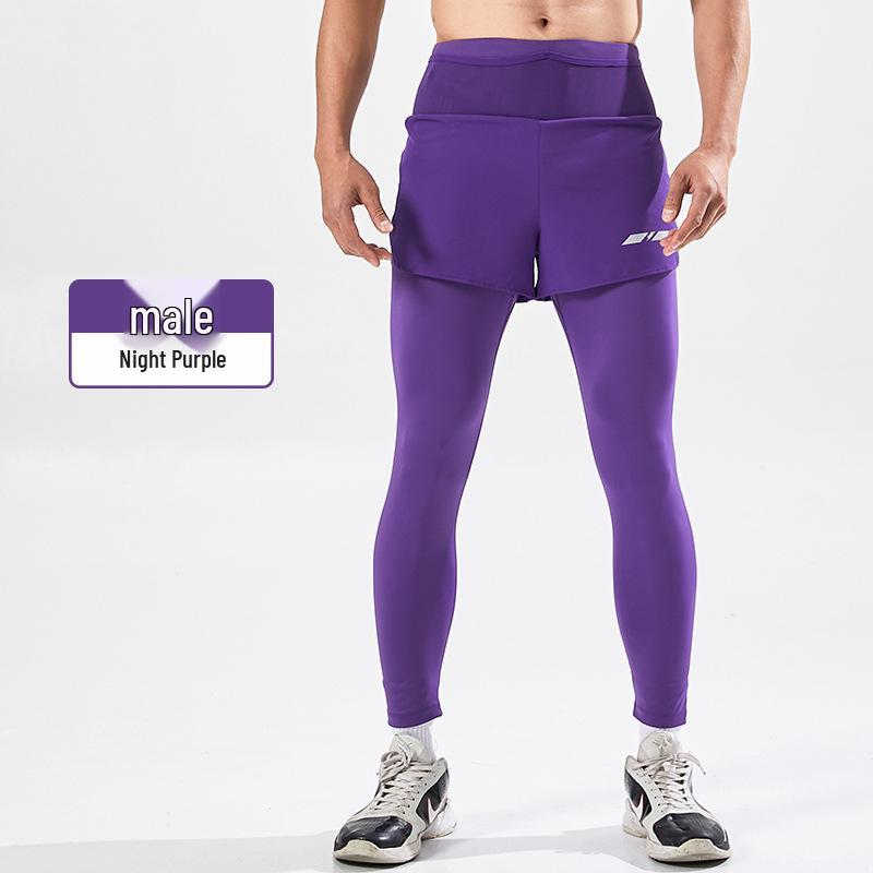 

Унисекс быстросохнущие марафонские брюки с 5 карманами, супертонким флисом, двухсекционным дизайном, полной талией, для осенне-зимнего бега L (110-130 jin)