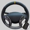Car Accessories Hand-stitched Black Suede Leather 2011-2016 Avante I30 2012-2016 Steering Wheel Cover For Hyundai Elantra