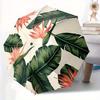 1pc Tropical Leaves Automatic Folding Umbrella, Portable & Foldable Design with 8 Ribs, Casual Outdoor Accessory Halloween and Christmas Gif