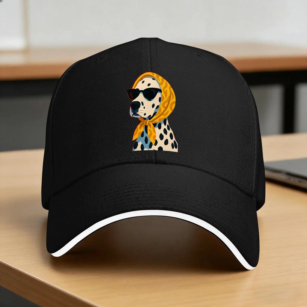 Retro Womens Dalmatian Print Baseball Cap yk Funny Trucker Hat Summer Women Unisex Running Hippie Baseball Caps