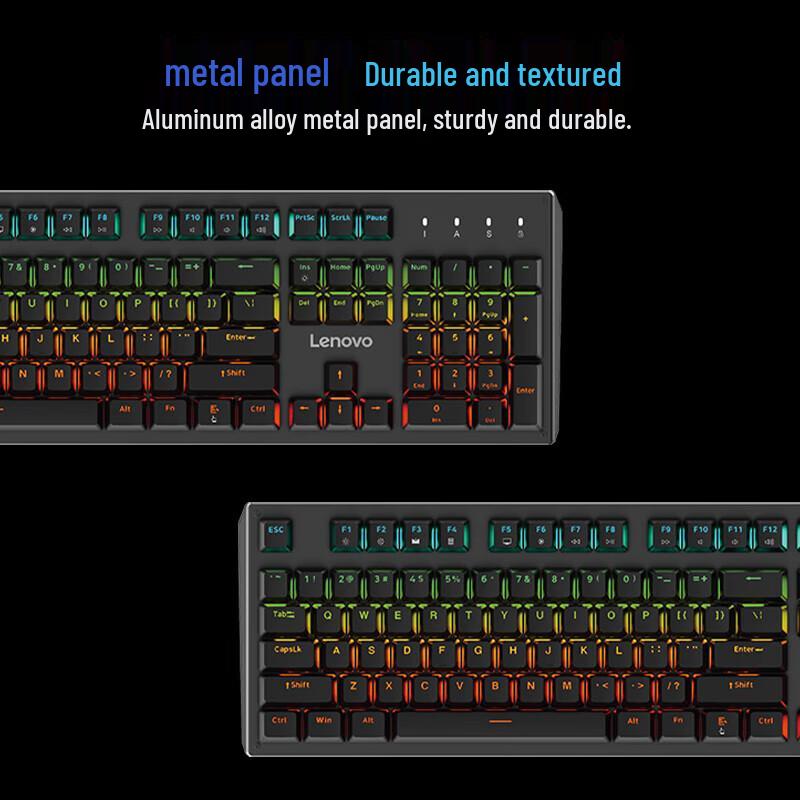 Lenovo GK20L Teclado Mecânico para Jogos RGB com 104 Teclas e Switch Vermelho com Fio