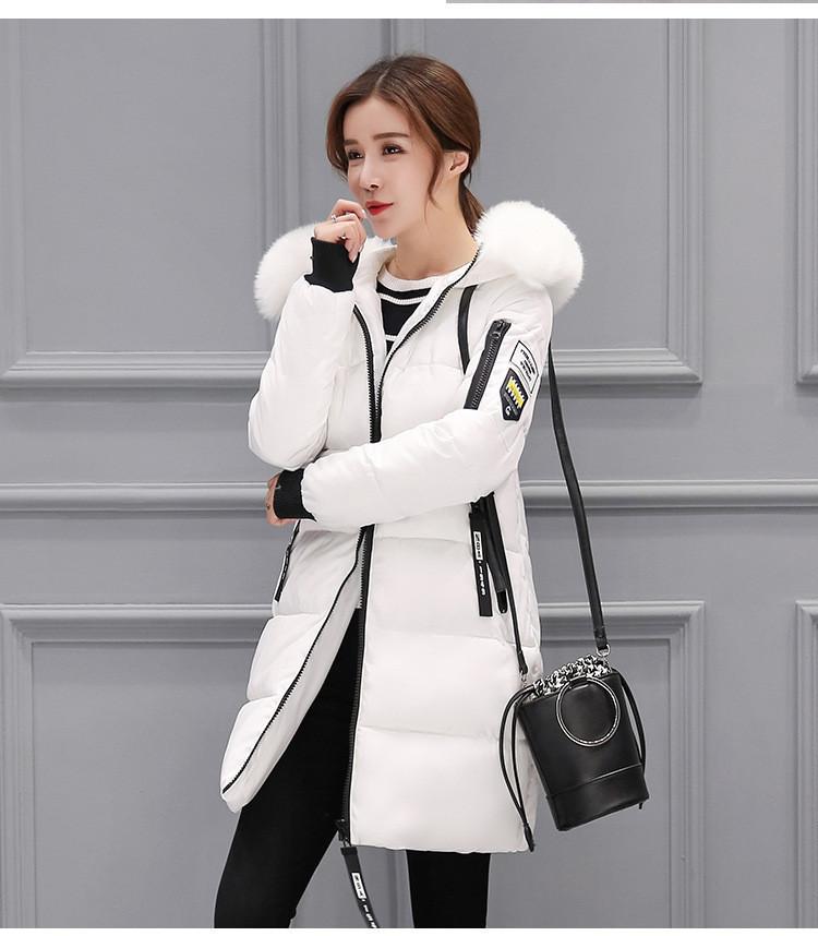 Cotton clothes women's coat new winter slim down cotton-padded clothes women's medium and long large size cold and moisture protection