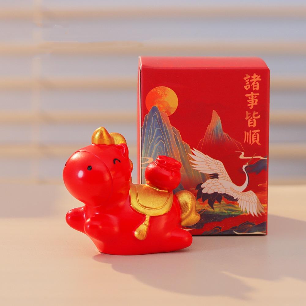 Chinese Style New Year Mascot Miniature Desktop Ornament Zodiac Ornaments  Car Decoratio
