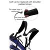 Golf Bag Backpack Straps Thicken Padded Golf Carrying Bag Strap Adjustable Black Double Shoulder Straps Easy To Use