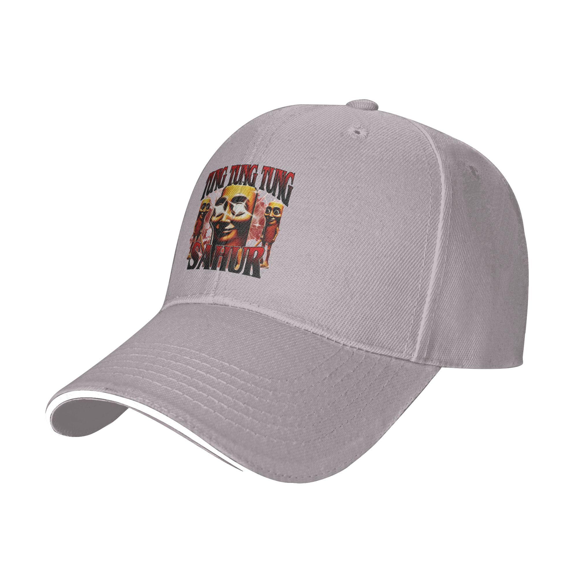 

Summer Tung Tung Sahur Italian Baseball Cap Outdoor Gym Fitted Retro Design Sun Trucker Hat Women Men Sunscreen Baseball Caps One Size серый