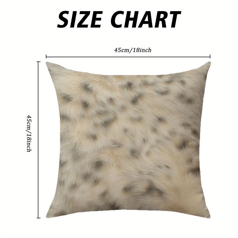 Snow Leopard square Jacquard Pillow Cover for Sofa Office Waist Cushion Cover Home Decorative Pillowcase