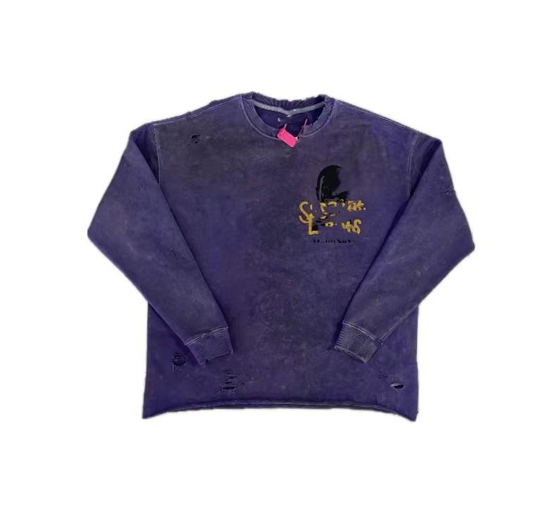 Vintage Distressed Spray-Painted Unisex Hoodie - Retro Loose-Fit
